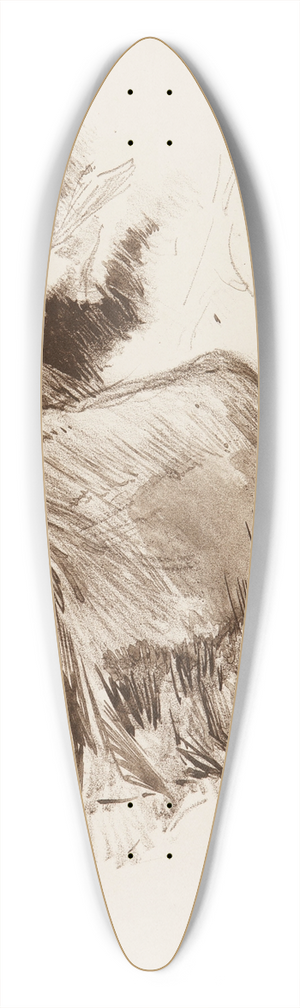 James Abbott McNeill Whistler - Study 39.3 inch art pintail longboard deck