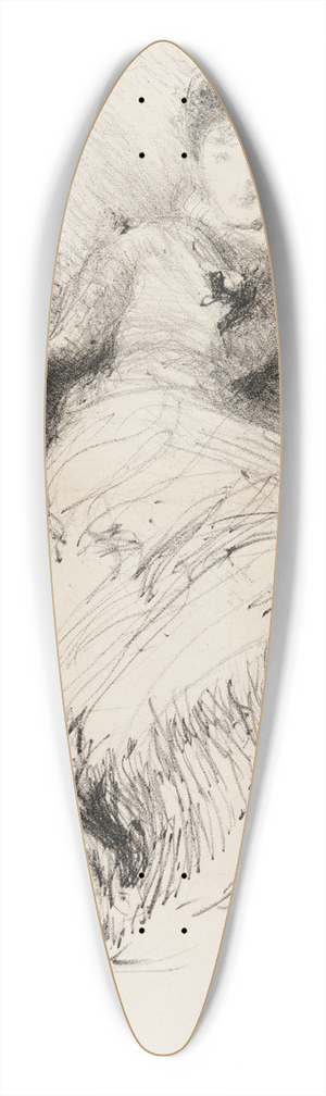James Abbott McNeill Whistler - Study 39.3 inch art pintail longboard deck