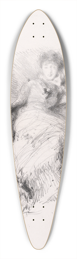 James Abbott McNeill Whistler - Study 39.3 inch art pintail longboard deck