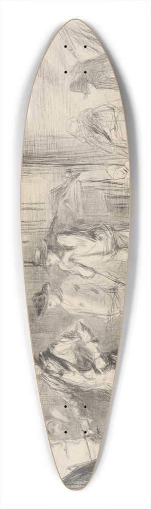 James Abbott McNeill Whistler - The Forge 39.3 inch art pintail longboard deck
