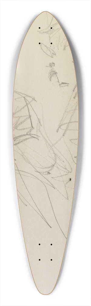 James Abbott McNeill Whistler - Two figures 39.3 inch art pintail longboard deck