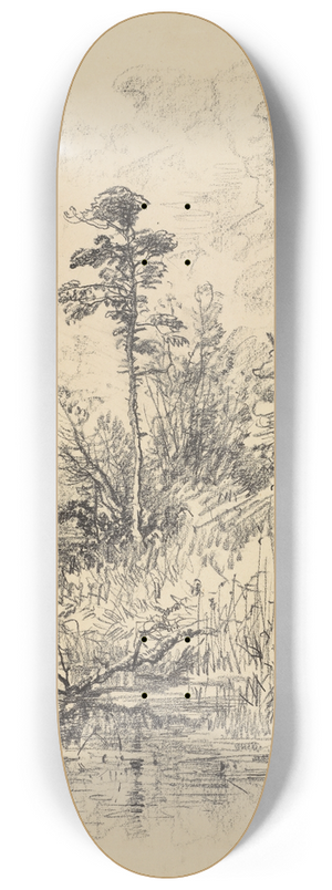 Josef Wenglein - River Landscape 8.25 inch art skate deck