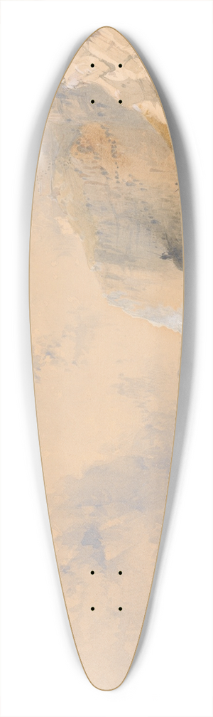 James Baker Pyne - Figures on a Cliff Path near Dover 39.3 inch art pintail longboard deck