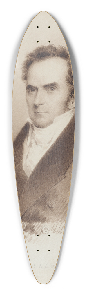 James Barton Longacre - Daniel Webster 39.3 inch art pintail longboard deck