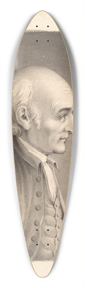 James Barton Longacre - George Wythe 39.3 inch art pintail longboard deck