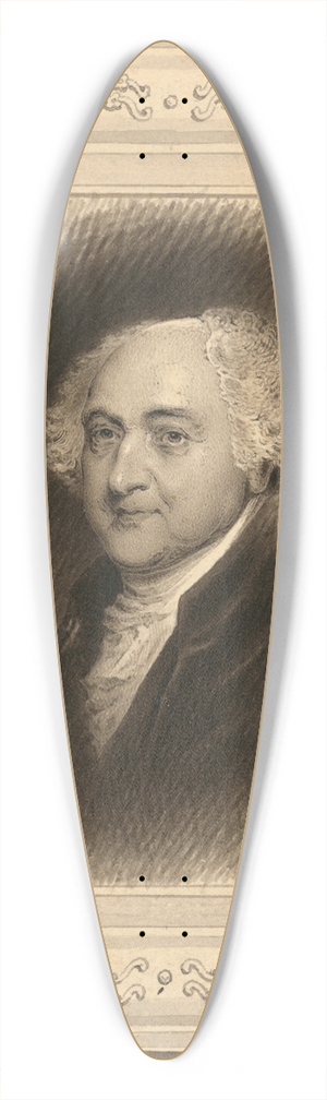 James Barton Longacre - John Adams 39.3 inch art pintail longboard deck