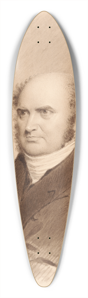 James Barton Longacre - Levi Woodbury 39.3 inch art pintail longboard deck