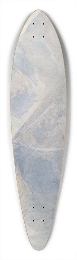 James Crowe Richmond - From the accommodation house, Bealey 39.3 inch art pintail longboard deck