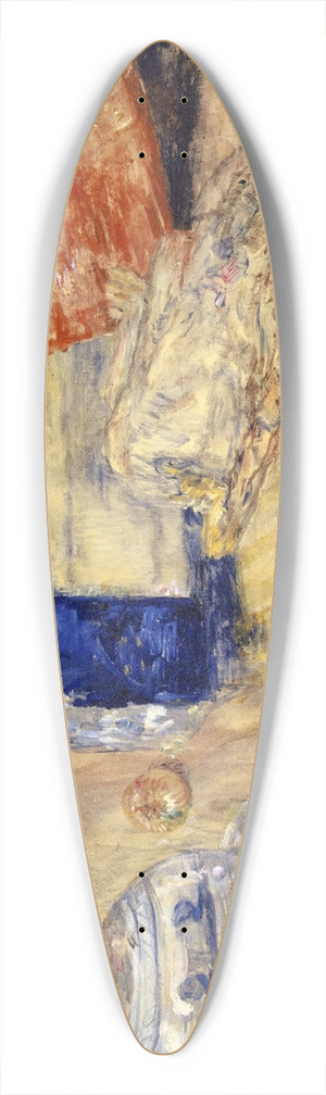 James Ensor - Blue Bottles And Chicken 39.3 inch art pintail longboard deck