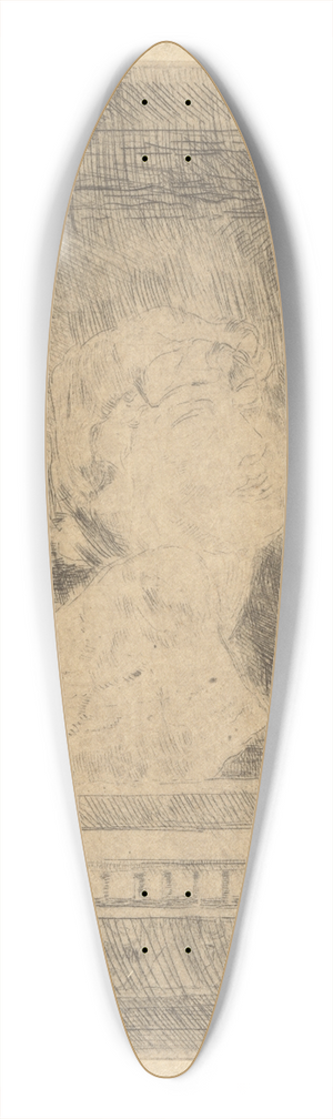 James Ensor - Borstbeeld 39.3 inch art pintail longboard deck