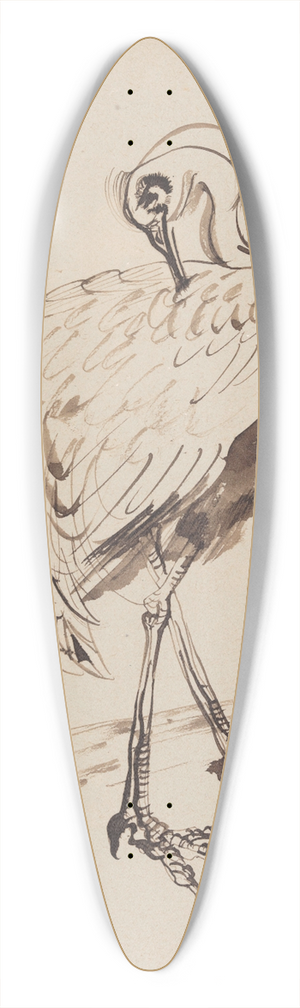 James Ensor - Chinoiserie, a Stork 39.3 inch art pintail longboard deck