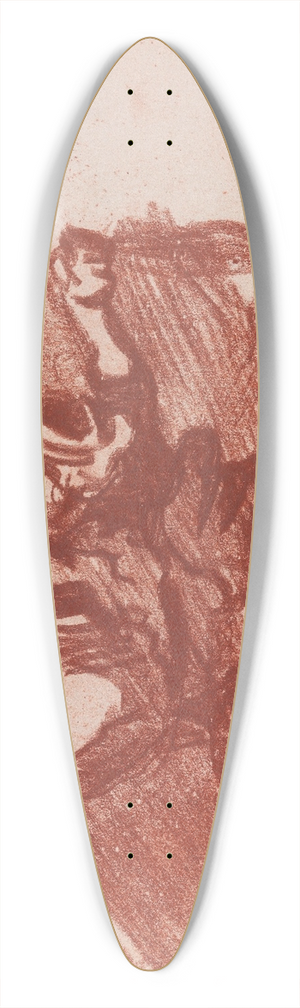 James Ensor - Copy after Honor Daumier 39.3 inch art pintail longboard deck
