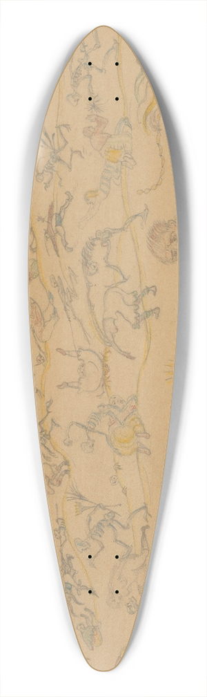James Ensor - De gefopte boeren 39.3 inch art pintail longboard deck