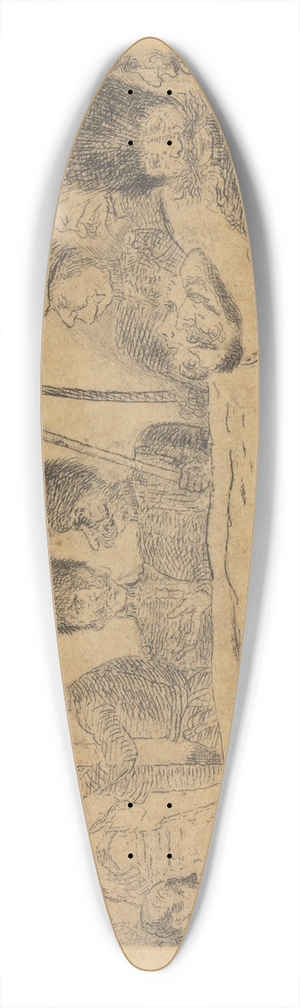 James Ensor - De gendarmes 39.3 inch art pintail longboard deck