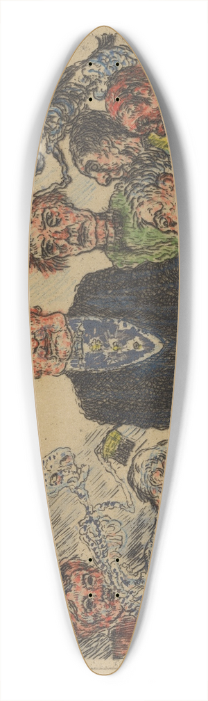 James Ensor - De hoogmoed 39.3 inch art pintail longboard deck
