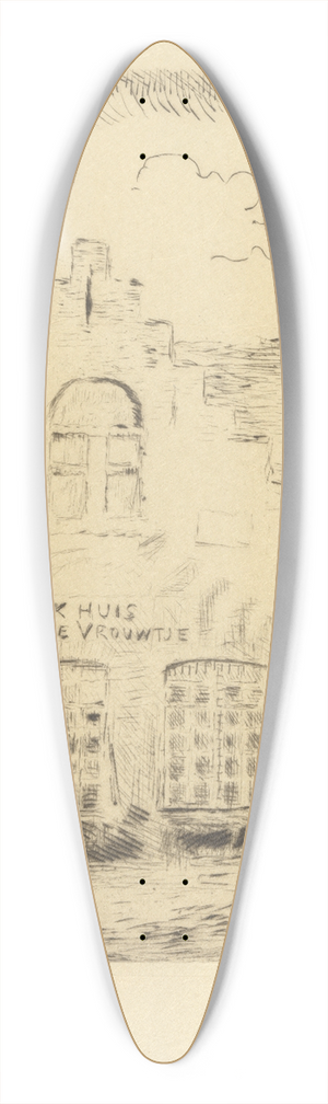 James Ensor - De schaduw op het huis 39.3 inch art pintail longboard deck