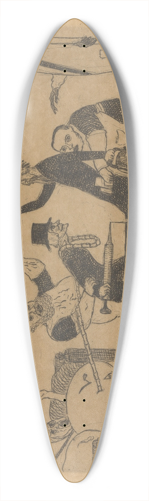 James Ensor - De slechte geneesheren 39.3 inch art pintail longboard deck