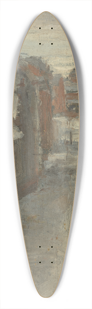 James Ensor - De Van Iseghemlaan onder de sneeuw 39.3 inch art pintail longboard deck