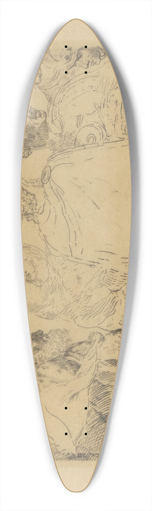 James Ensor - De zilverling van Caesar 39.3 inch art pintail longboard deck