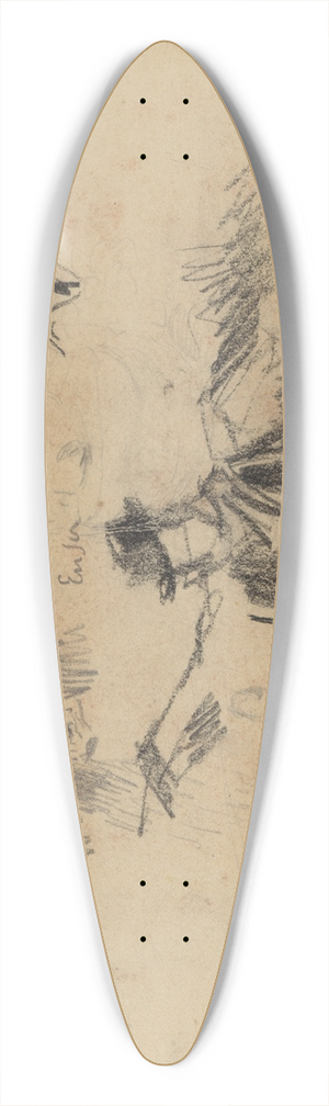 James Ensor - Doodshoofden en Willy Finch in de duinen 39.3 inch art pintail longboard deck