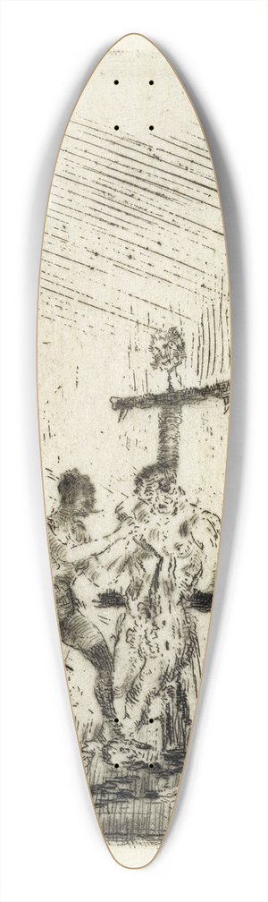 James Ensor - Flaying a Convict 39.3 inch art pintail longboard deck