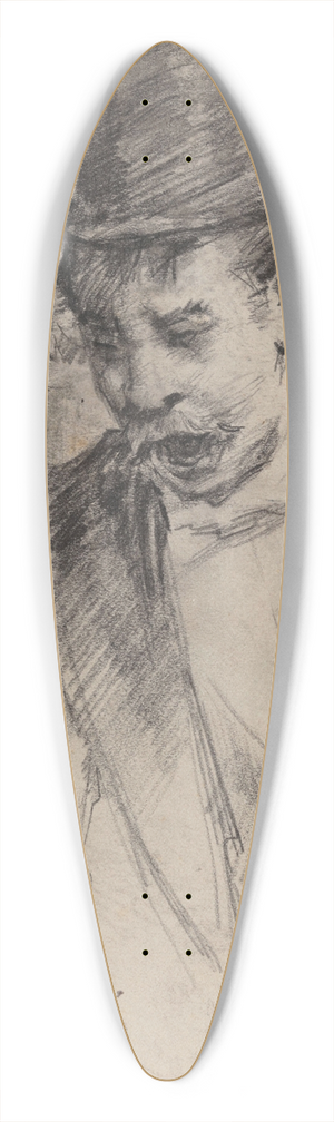 James Ensor - Gentleman in Top Hat 39.3 inch art pintail longboard deck