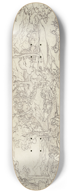 Joseph Anton Koch - Landschaft mit Apoll unter den Hirten 8.25 inch art skate deck