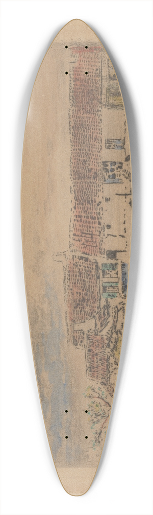 James Ensor - Hoeve te Leffinge 39.3 inch art pintail longboard deck