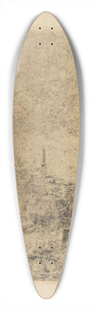 James Ensor - Hutten 39.3 inch art pintail longboard deck