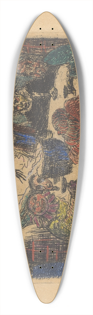 James Ensor - Koning Pest 39.3 inch art pintail longboard deck