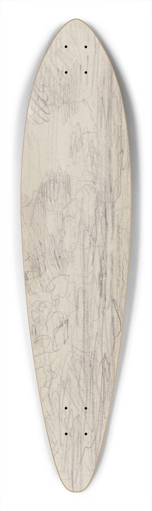 James Ensor - Landscape with Mills and Low Clouds 39.3 inch art pintail longboard deck