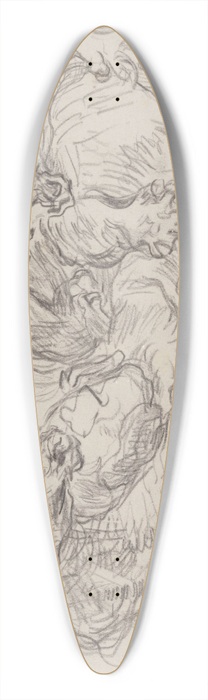 James Ensor - Lion Hunt 39.3 inch art pintail longboard deck