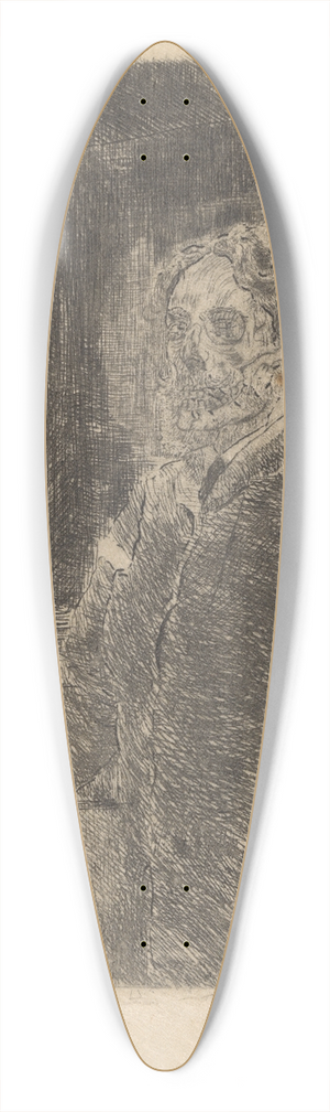 James Ensor - Mijn portret met doodshoofd 39.3 inch art pintail longboard deck