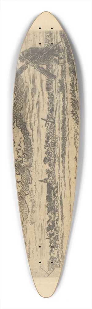James Ensor - Molen te Slykens 39.3 inch art pintail longboard deck