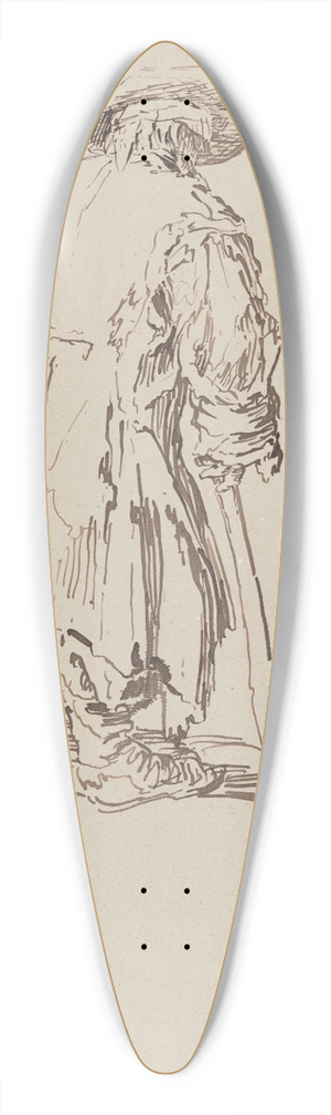 James Ensor - Old Man 39.3 inch art pintail longboard deck
