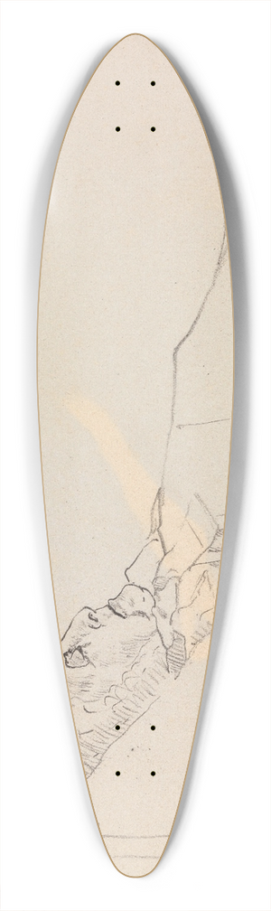 James Ensor - Old Woman Sleeping 39.3 inch art pintail longboard deck