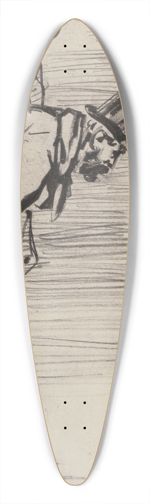 James Ensor - Pair 39.3 inch art pintail longboard deck