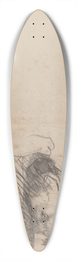 James Ensor - Portrait of a Man 39.3 inch art pintail longboard deck