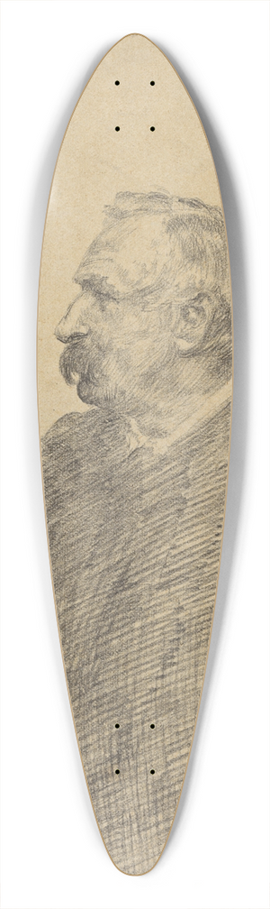 James Ensor - Portret van Ernest Rousseau 39.3 inch art pintail longboard deck