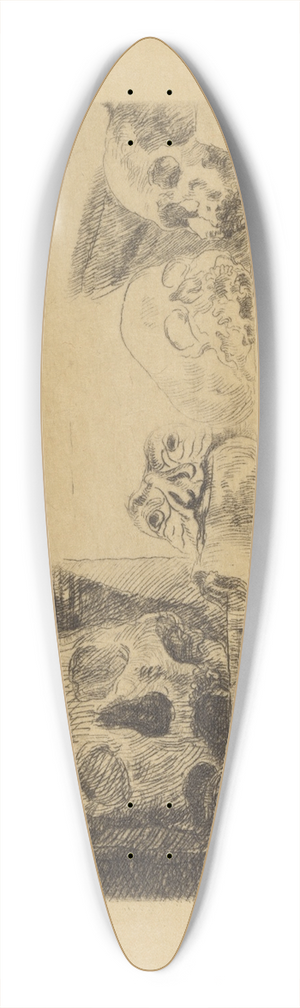 James Ensor - Schedels en maskers 39.3 inch art pintail longboard deck