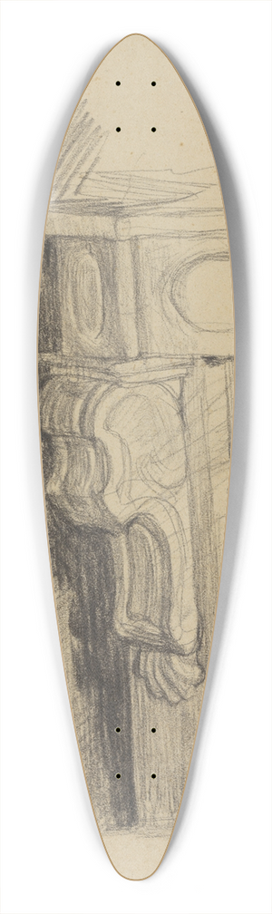 James Ensor - Schouw en handen 39.3 inch art pintail longboard deck