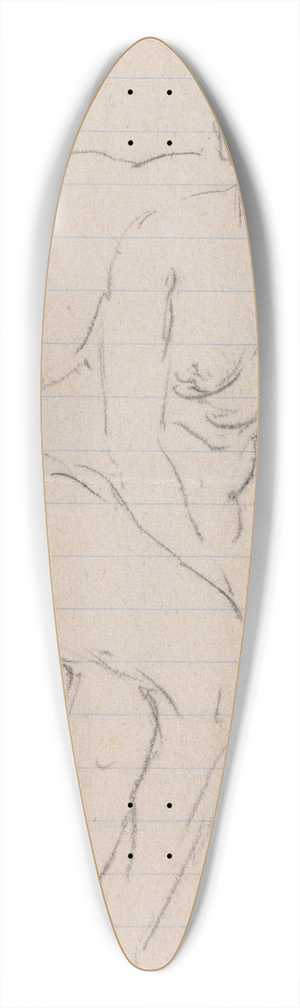 James Ensor - Seated Nude with Legs Crossed 39.3 inch art pintail longboard deck