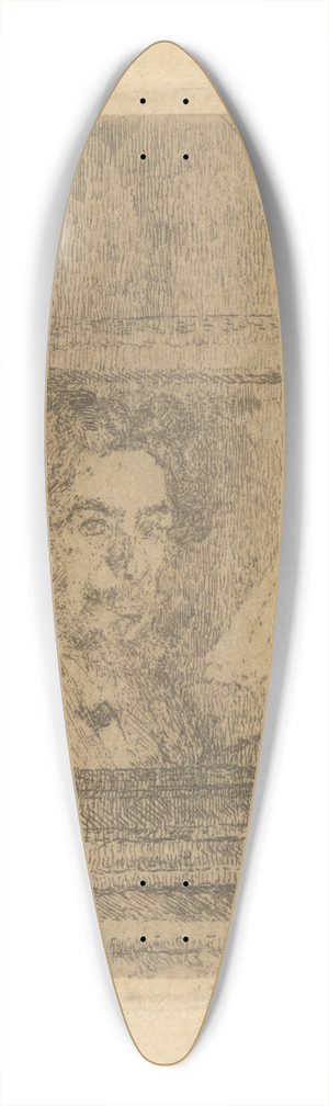 James Ensor - Self-Portrait (with lamp) 39.3 inch art pintail longboard deck
