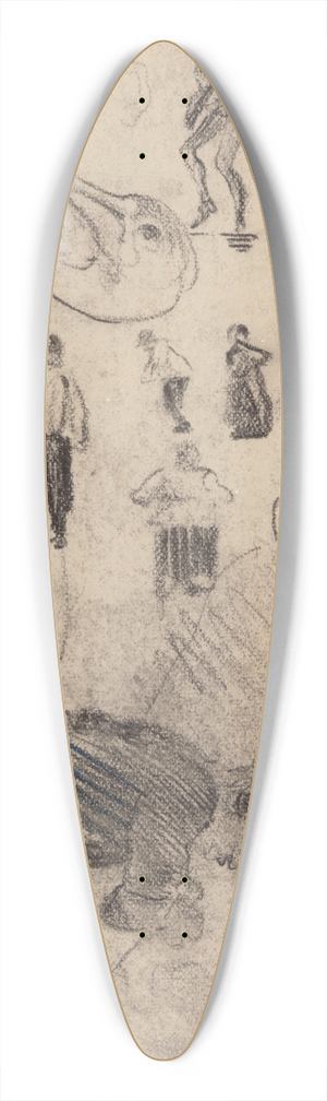 James Ensor - Silhouettes and Grotesque Figures 39.3 inch art pintail longboard deck