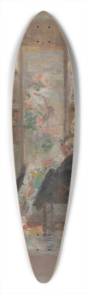 James Ensor - Skeleton Looking at Chinoiseries 39.3 inch art pintail longboard deck
