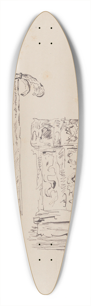 James Ensor - Small Chest en Sword 39.3 inch art pintail longboard deck