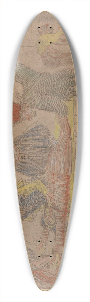 James Ensor - The Assassination 39.3 inch art pintail longboard deck