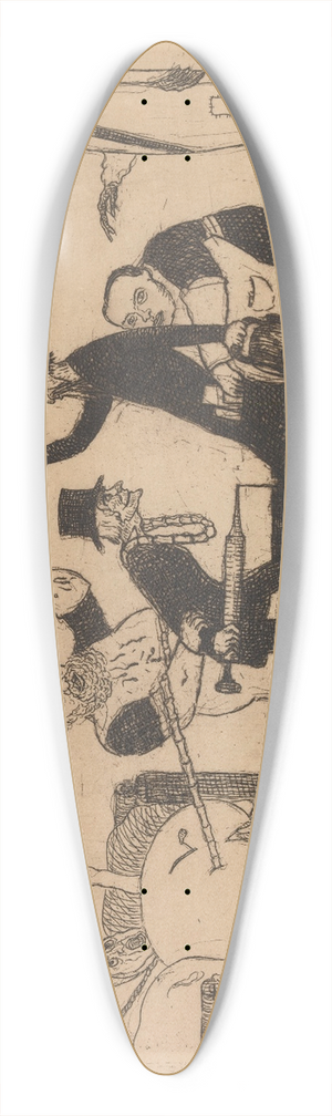 James Ensor - The Bad Doctors 39.3 inch art pintail longboard deck