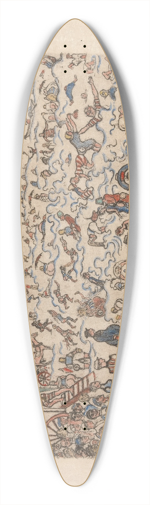 James Ensor - The Baths at Ostende 39.3 inch art pintail longboard deck