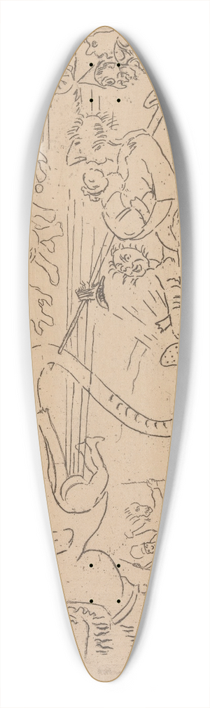 James Ensor - The Elephants Joke 39.3 inch art pintail longboard deck